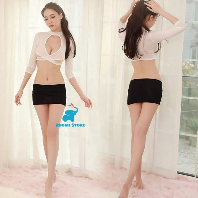 Lingerie Sexy Hot Cosplay Sekretaris Set Seragam Kantor Office 1114