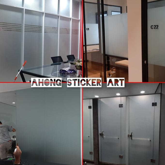 Sticker Kaca Sandblast/Stiker Sandblast Warna/Stiker Sandblast Pink/