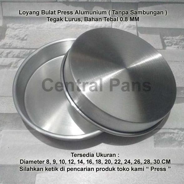 Terbaru Loyang Bulat Press / Tart Cake / Loyang Kue Bulat 16-18-20 Cm Stok Terbatas
