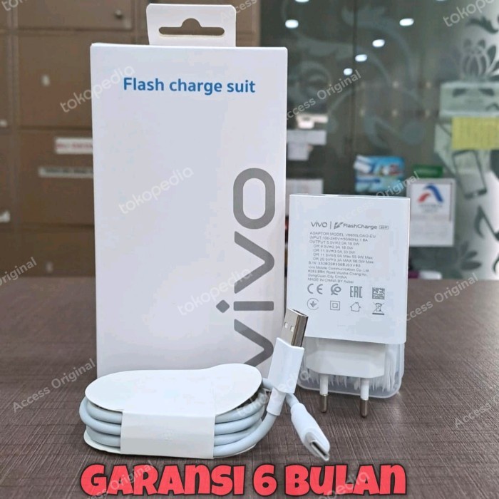 Charger Adaptor FlashCharge 66W Vivo V27e V27 V27 Pro Adapter Original