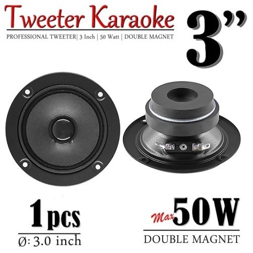 kode07 Tweeter Double Magnet 3 inch Tweter 8Ohm Max 50W Audio Speaker Treble