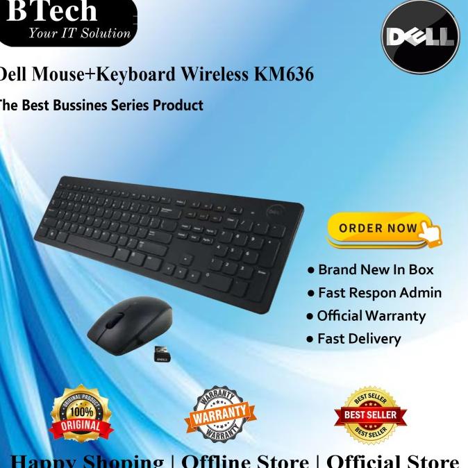 Dell Keyboard & Mouse Wireless Km636 Berkualitas