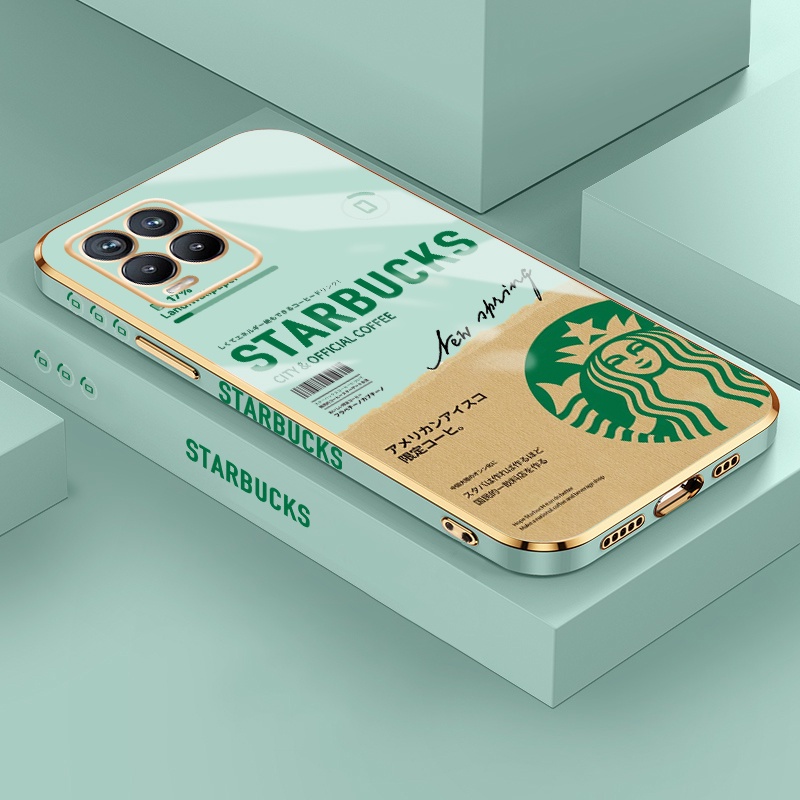 Casing Hp Realme 8 5G 8 Pro 8s 8i 7 Pro 7i C17 Q3 Q3i V13 Narzo 50 Narzo 30 Case pola Starbucks casi