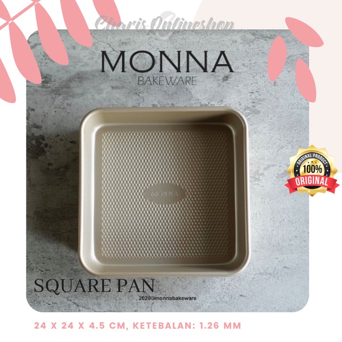 Signora Monna Bakeware - Square Pan Loyang Kue Bolu, Zebra, Chiffon