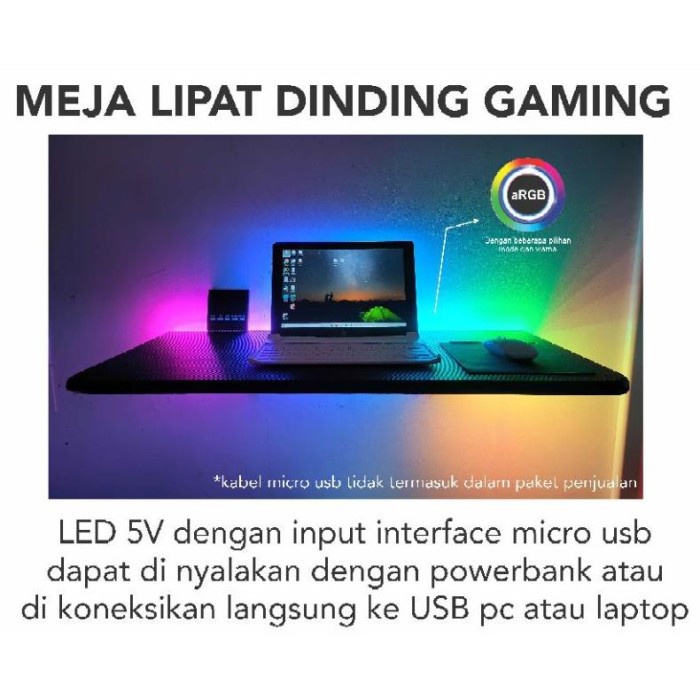 Promo Meja Gaming Economic / Meja Lipat / Meja Dinding / Meja Laptop Gaming
