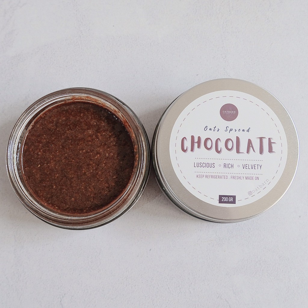 

Oatbarn Oats Spread Chocolate 200 Gr Selai Dan Olesan Oat Coklat Dairy Free