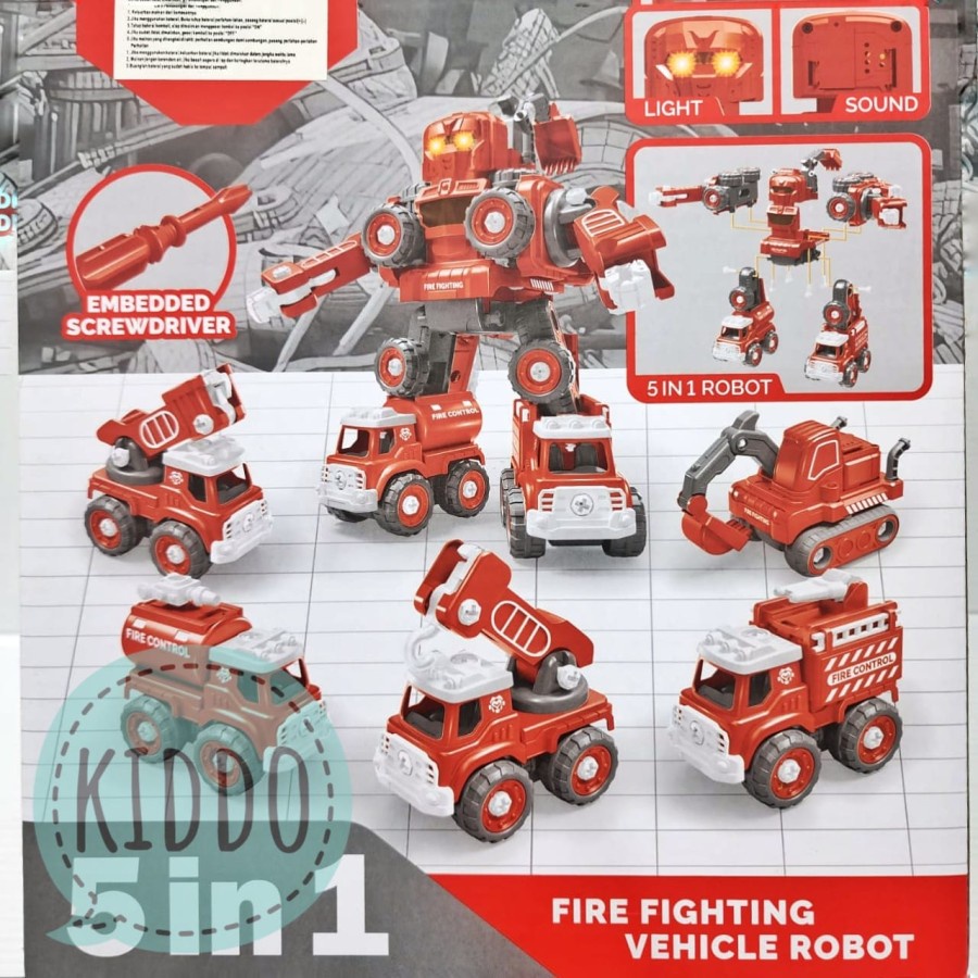 Mobil pemadam berubah jadi robot 5 in 1 - GHS