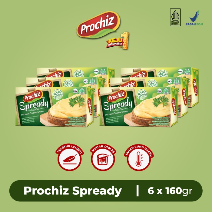 

Terbaru Keju Prochiz Spready 160 Gr Paket 6 Pcs Promo Terlaris
