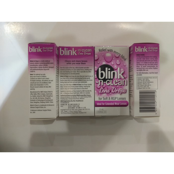 Promo Blink N Clean Lens Drops Tetes Mata Soft & Rgp Lens