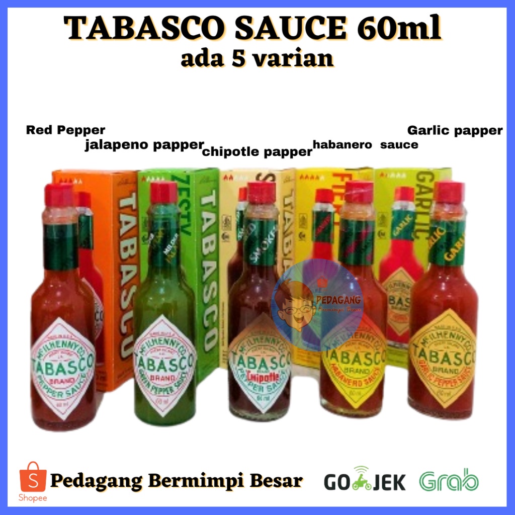 

Tabasco Sause Ada 5 Varian/ Tabasco Sauce 60Ml/ Tabasco Sauce