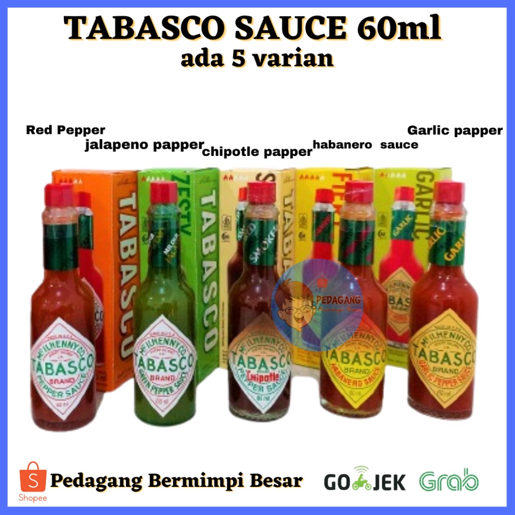 Tabasco Sause Ada 5 Varian/ Tabasco Sauce 60Ml/ Tabasco Sauce