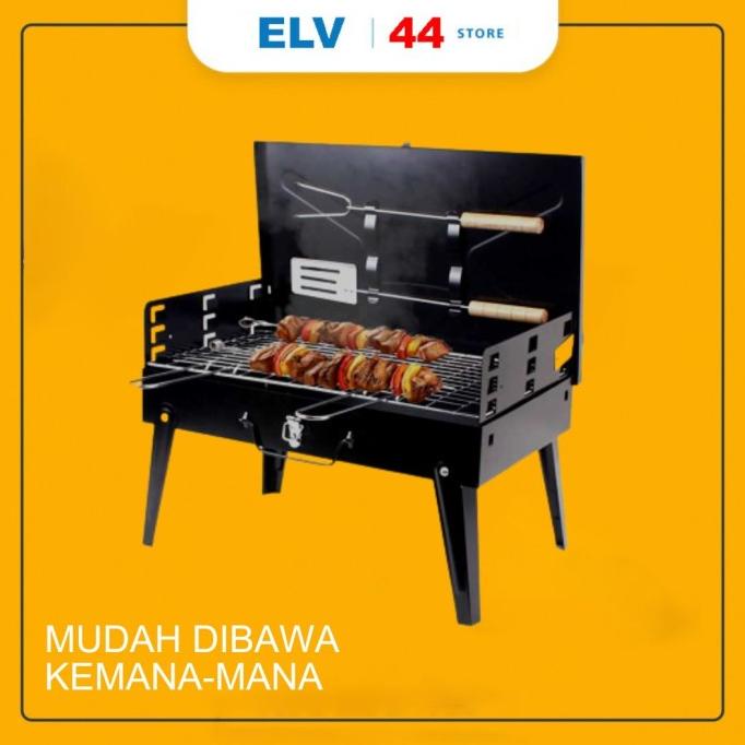 Tempat Alat Panggangan Bakar Sate Ikan Arang Serbaguna Portable