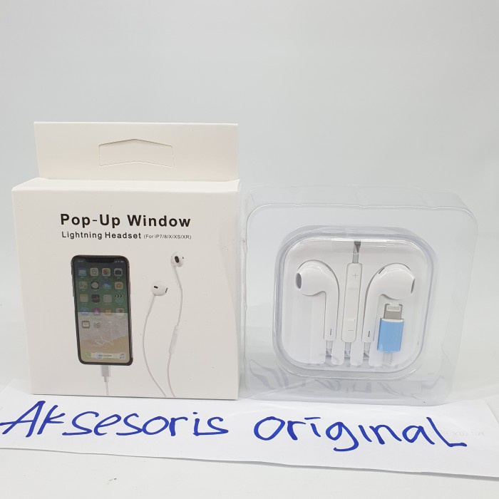 Termurahh Handfree Headset Earphone Pop Up Bluetooth Iphone 7/Xr/Xs Max/11 Pro