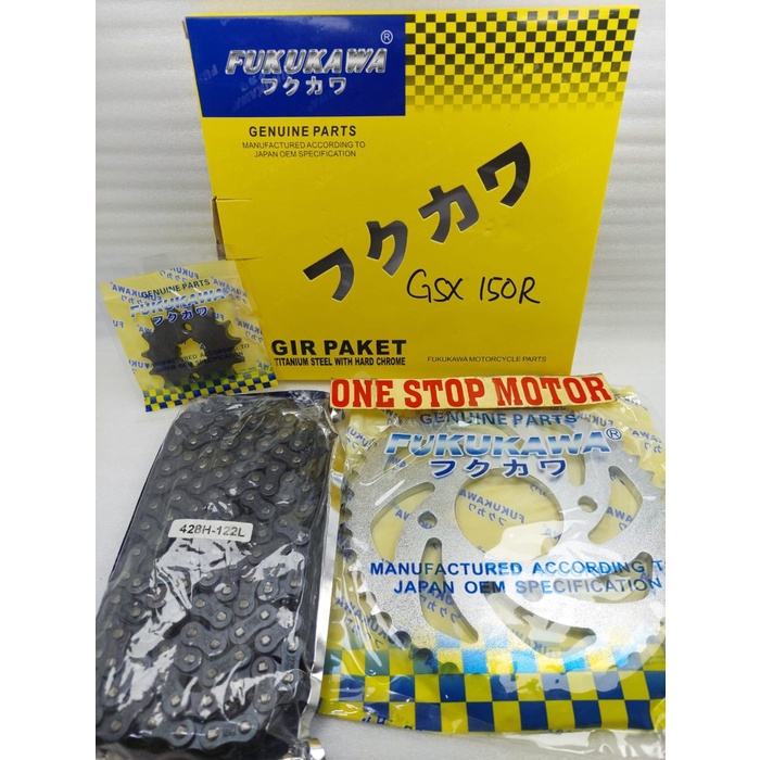 Gear Set Gear Paket Gsx R-150 428H-122 45T 15T Asli Ori Fukukawa