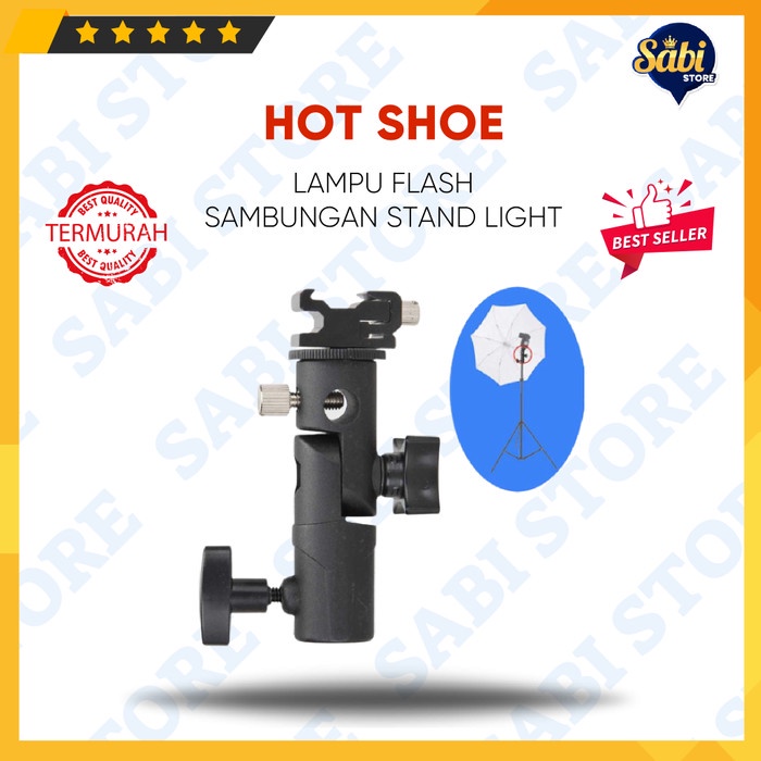 Terlaris SAMBUNGAN TRIPOD / HOT SHOE LAMPU FLASH KAMERA TRIPOD LIGHT STAND SALE