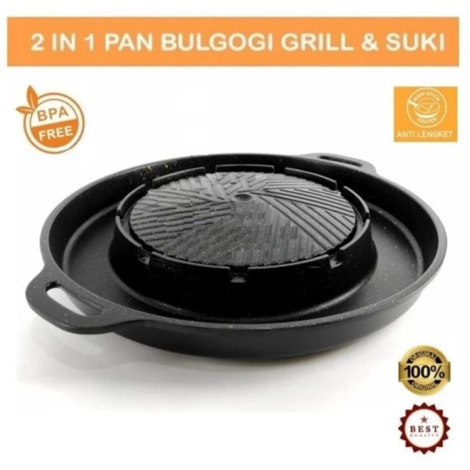 Grill pan/Panci Shabu/steamboat/Suki/BBQ 2 in 1