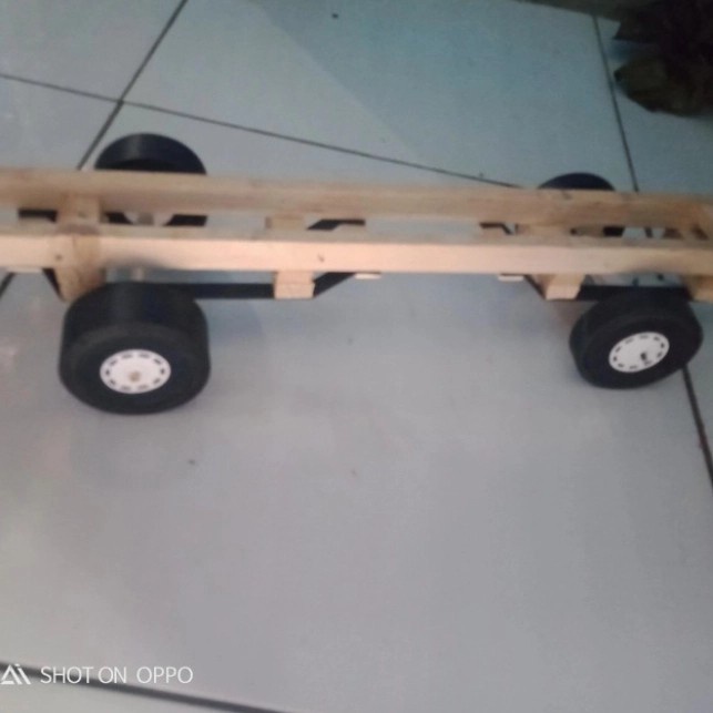 Promo Sasis Miniatur Truk Oleng + Belokan + Ban 1 Paket Tinggal Pasang