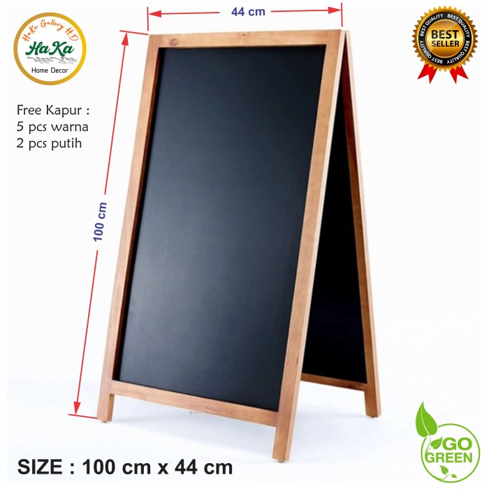 

Promo Papan Tulis Kapur Menu Cafe/ Black Board 2 Sisi Tinggi 100Cm