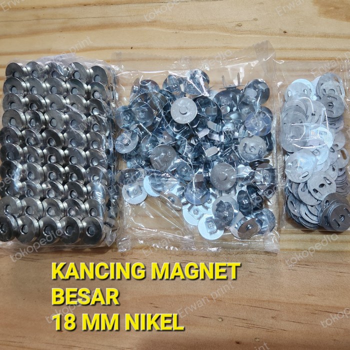 

KANCING MAGNET TAS / DOMPET UK.18 MM NIKEL