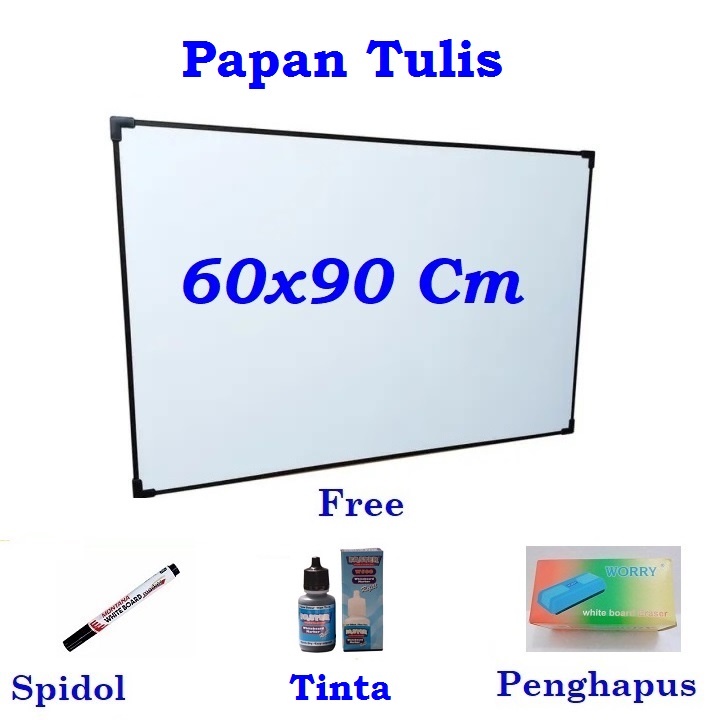

Papan Tulis Whiteboard Bolak Balik Ukuran 60X90