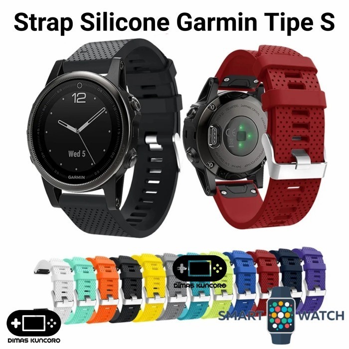 Promo Strap Silicone Garmin Tipe S Silikon Fenix 6S Plus Pro Sapphire Solar