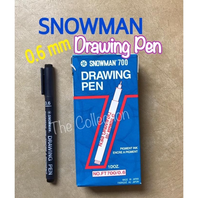

ATK0579SM 0.6 Drawing Pen Snowman Spidol 0,6 marker draw FT700 Pigment