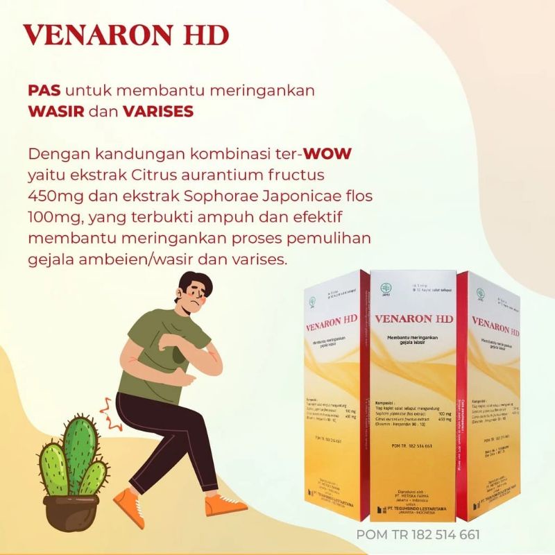 Obat Wasir Alami VENARON HD Solusi atasi Ambeien/Wasir dan Varises