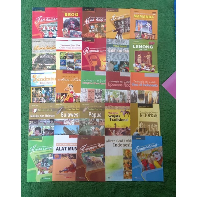 BUKU KESENIAN ALIRAN SENI TARI SAMAN REOG MAK YONG LUDRUK MAMANDA BOROBUDUR PESONA RANDAI BATIK LENO