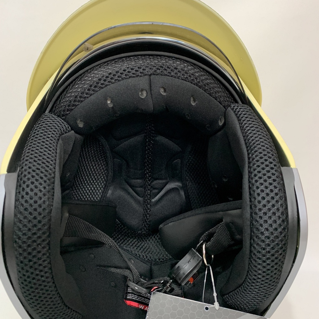 Helm Bogo Injak 06 Cream Doff - Kaca Dalam Helm - Helm Retro Sni Dewasa - Helm - Polos Solid