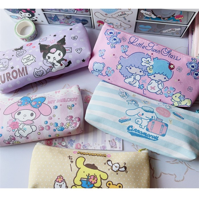 

A342 - Kotak Pensil Kain Tempat Alat Tulis Sanrio Kuromi Pompompurin