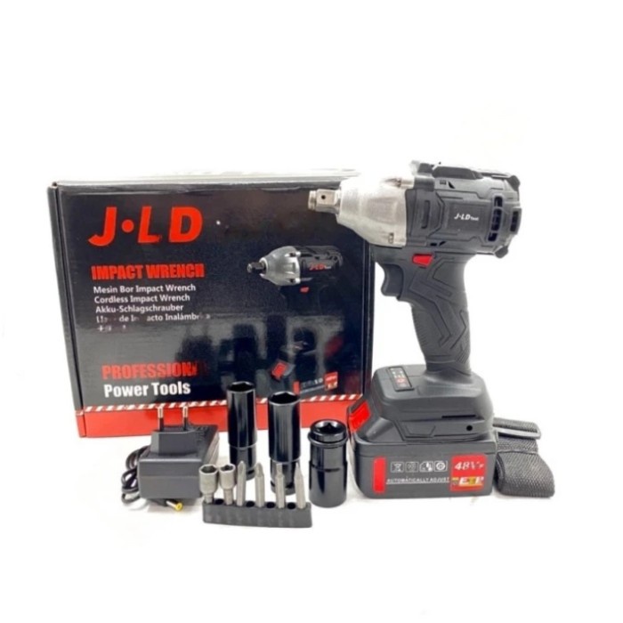 Promo Jld Cordless Impack Wrench 1 Baterai 48S Mesin Bor Impack Jld Tools