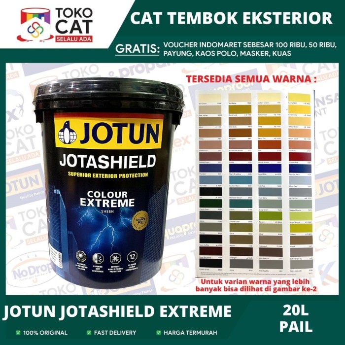 Cat Tembok Eksterior Jotun Jotashield Extreme Warna Putih Ukuran 20 Liter Pail // Cat Tembok Luar // Cat Tembok Exterior