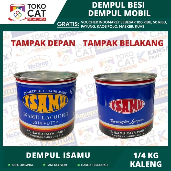 ISAMU DEMPUL / ISAMU LACQUER 250 ML / DEMPUL HALUS / DEMPUL MOBIL //DEMPUL PLASTIC //DEMPUL BESI