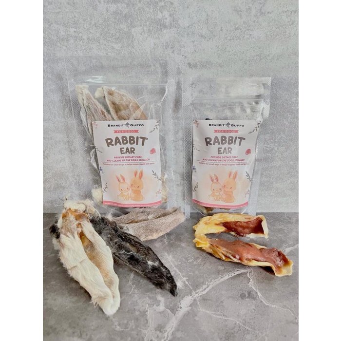 rabbit ear snack cemilan anjing dog treat jerky kuping kelinci