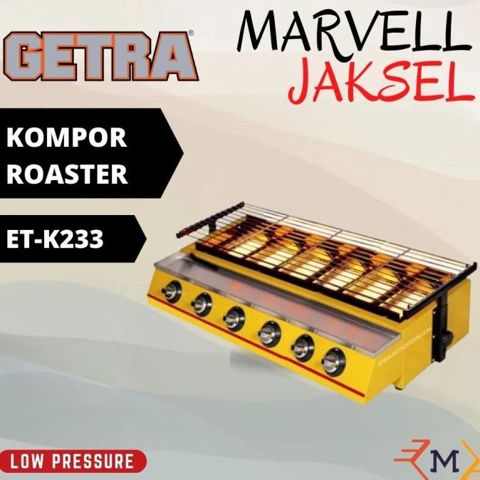 Griller Getra ET-K233 6 Burner Kompor Panggang 6 Tungku Komersil Gas