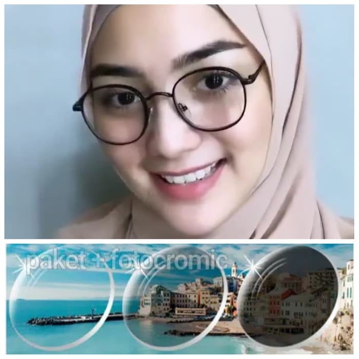 Lensa Photocromic + Kacamata Korea Minus Frame + Photochromic 2261
