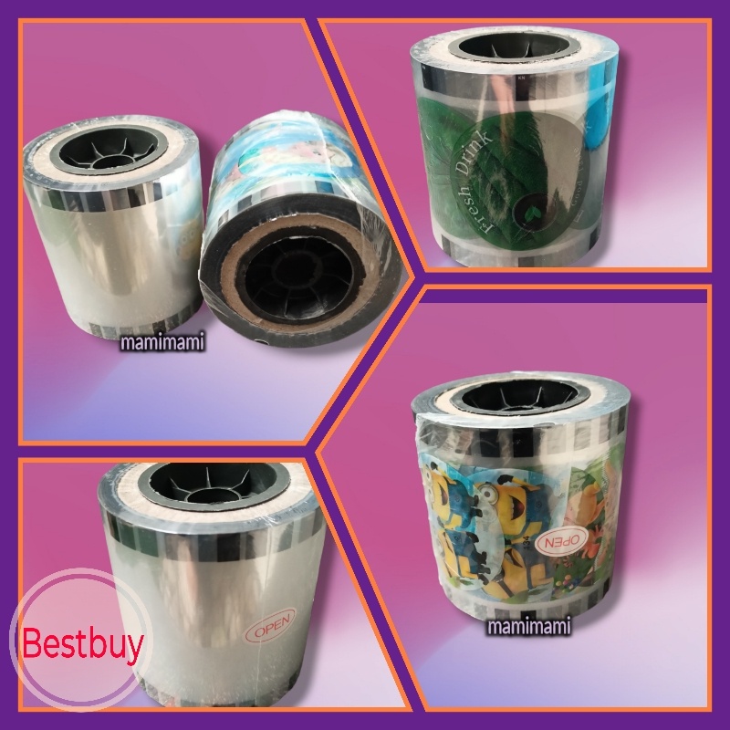 PLASTIK SEAL CUP POLOS - MOTIF PLASTIC LID SEALER CUP MOTIP (KARTUN BUAH DAUN TEH DRINK 4IN1 THANK