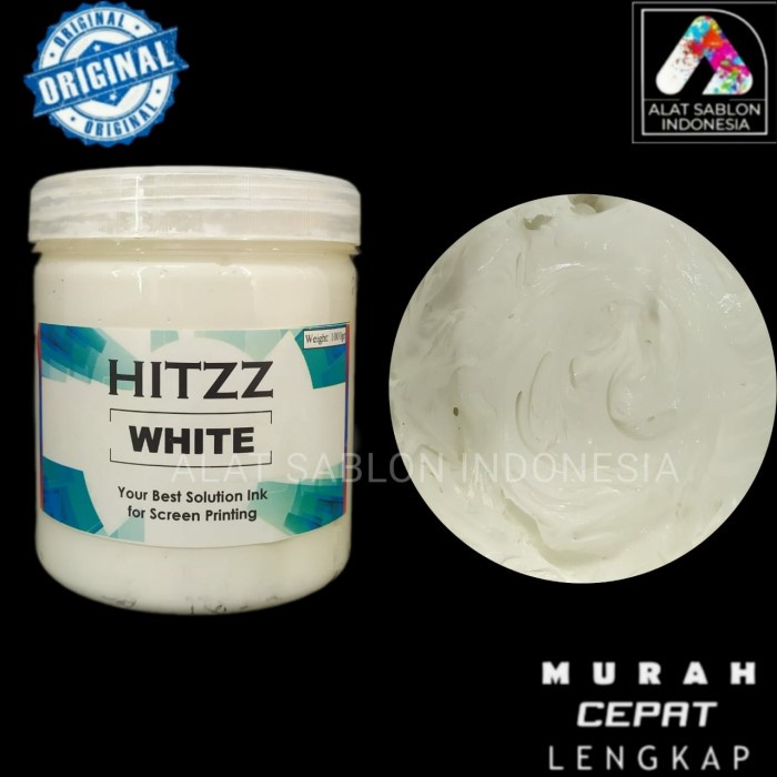 

Tinta Sablon Plastisol White Putih Hitzz 1Kg