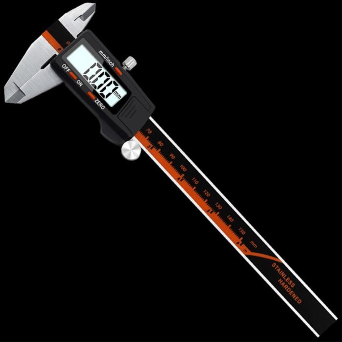 Black Vernier Caliper Digital Stainless/Jangka Sorong/Sketmat Digital