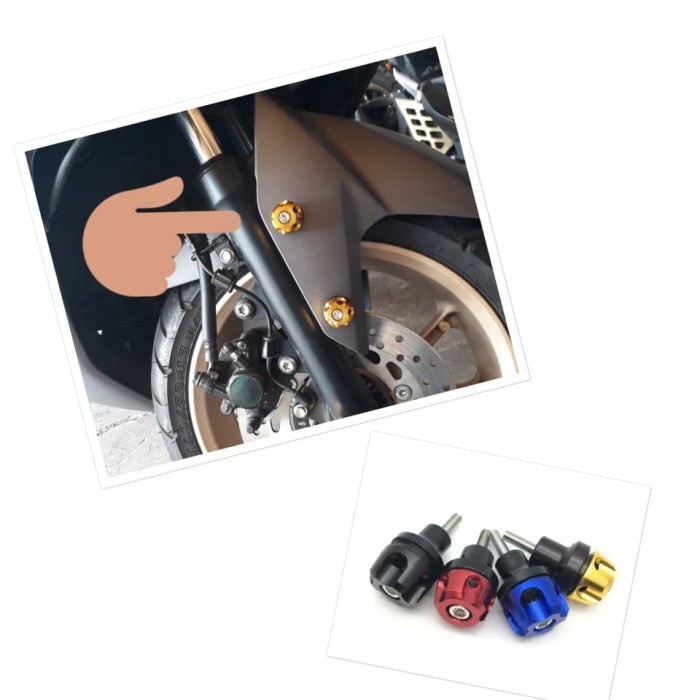 Baut Monel Spakbor dan Knalpot Yamaha Aerox 155