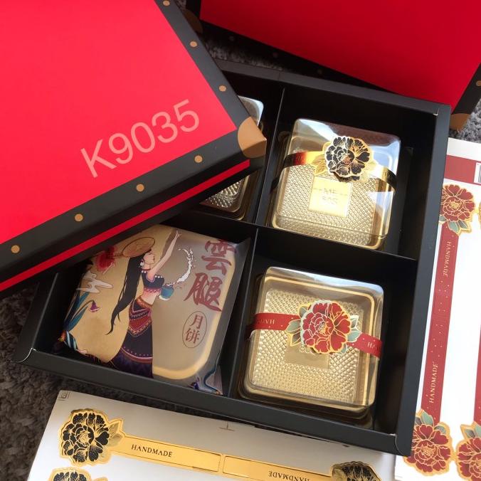 Kotak Mooncake K9035 Pb27 Dus Kue Bulan Merah Pengiriman Cepat