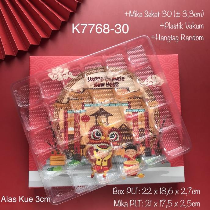 

K7768 Kotak Imlek +Mika Sekat Nastar/ Lapis Legit/ Mochi/ Sincia Original