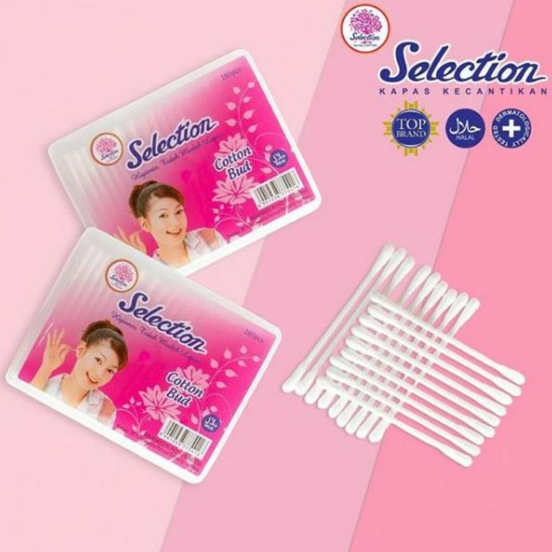 Selection Cotton Bud 180 pcs / Selection Cotton Bud 100 pcs / SELECTION Cotton Bud Baby dan Dewasa /