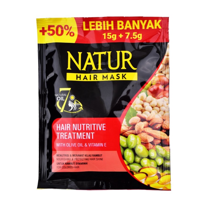 

Gratis Ongkir Masker Rambut Natur Sachet Hair Mask 15 Gr