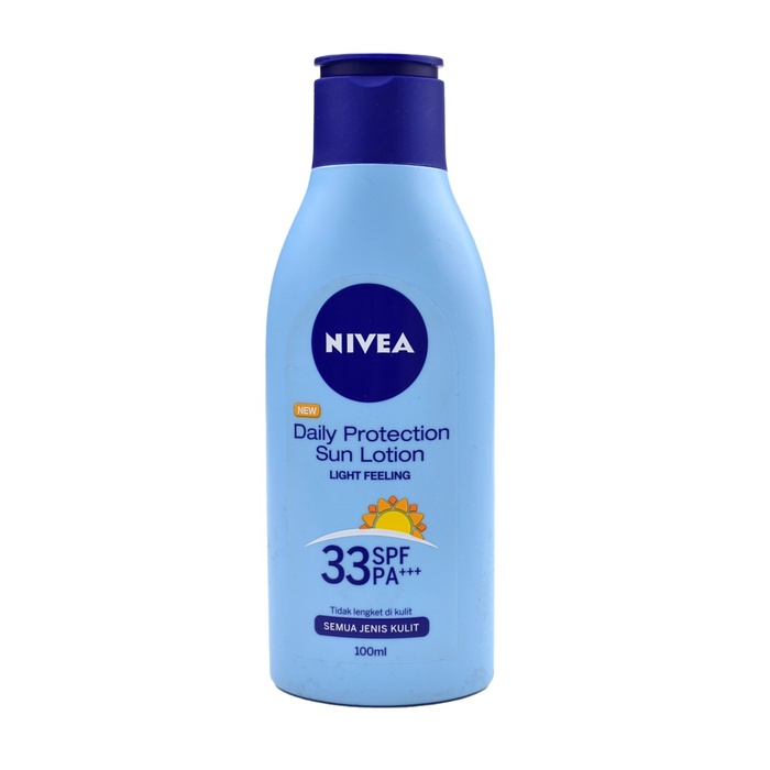 

Gratis Ongkir Losion Pelembab Sunblock Nivea Lotion Daily Protect Spf 33Pa++ 100 Ml