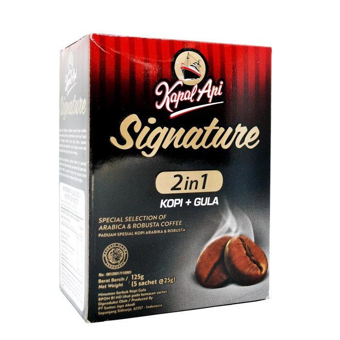 

Gratis Ongkir Kopi Instan Kapal Api Signature Box Kopi Gula Mix 2 In1 Isi 5