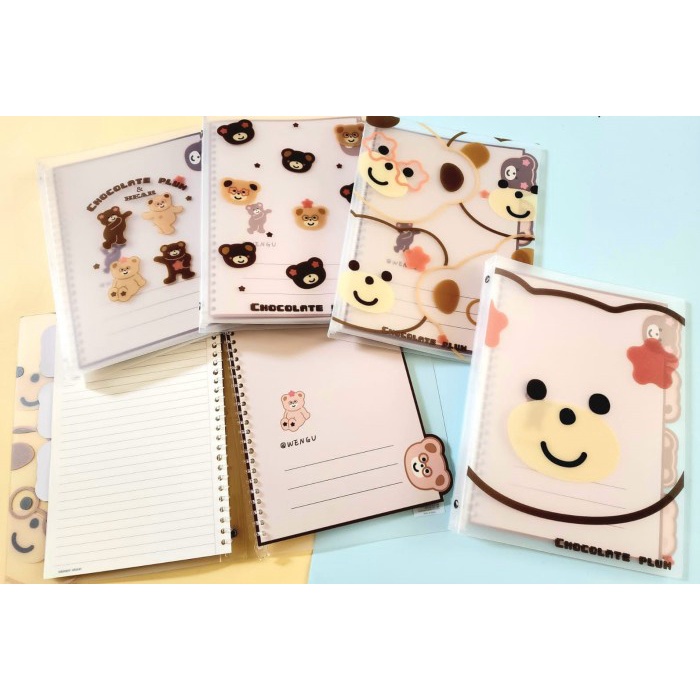

Gratis Ongkir Map Binder Note Loose Leaf B5 26 Ring Plastik Lucu Cover Transparan