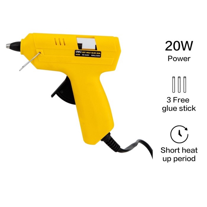 

Gratis Ongkir Mesin Lem Tembak Bagus Deli Hot Melt Glue Gun Kecil 20W