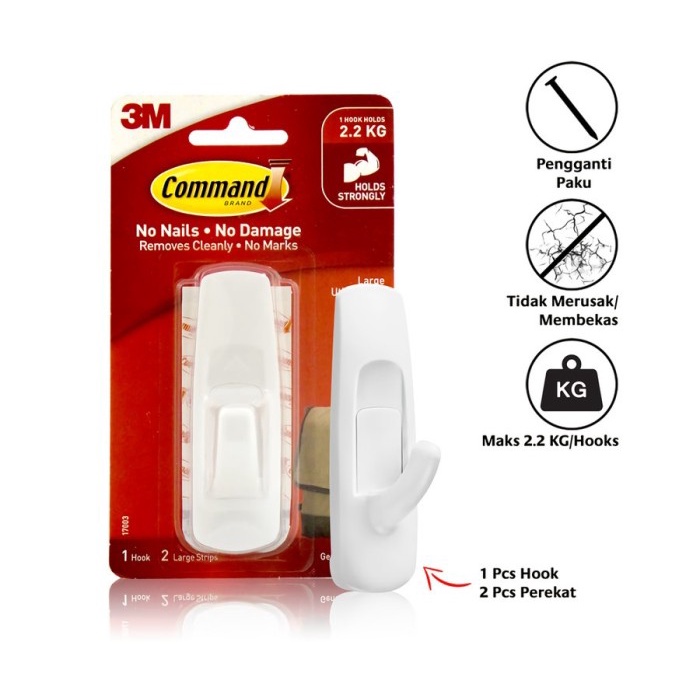 

Gratis Ongkir Gantungan Command Large Utility Adhesive Hook Besar 17003-Es