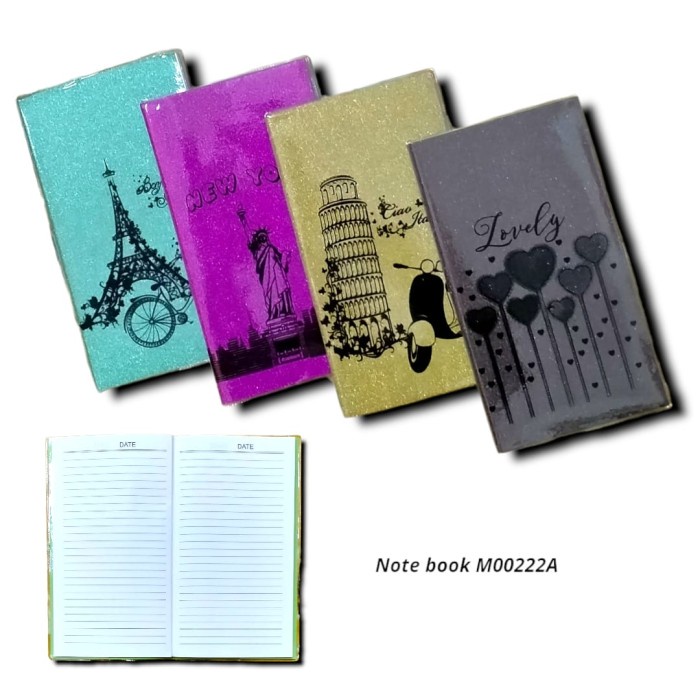 

Gratis Ongkir Notebook Buku Tulis Memo Lucu Catatan Gliter B6 Garis 70 Lembar